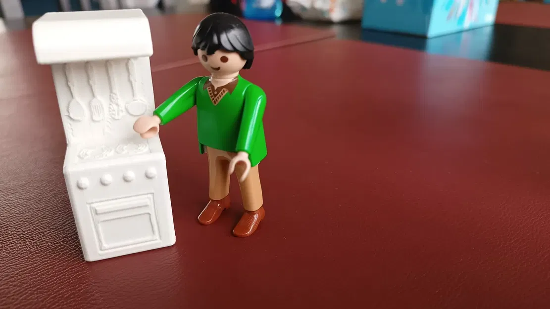 Bếp và bàn ăn 2 trong 1 cho ngôi nhà búp bê - Image 2