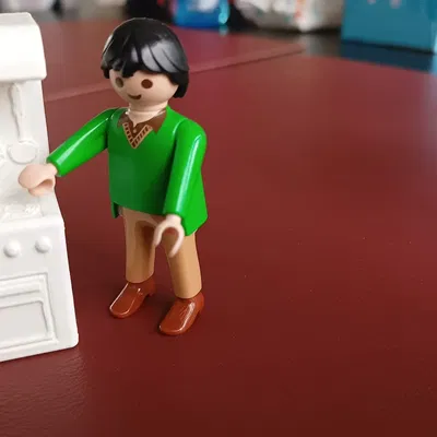 Bếp và bàn ăn 2 trong 1 cho ngôi nhà búp bê