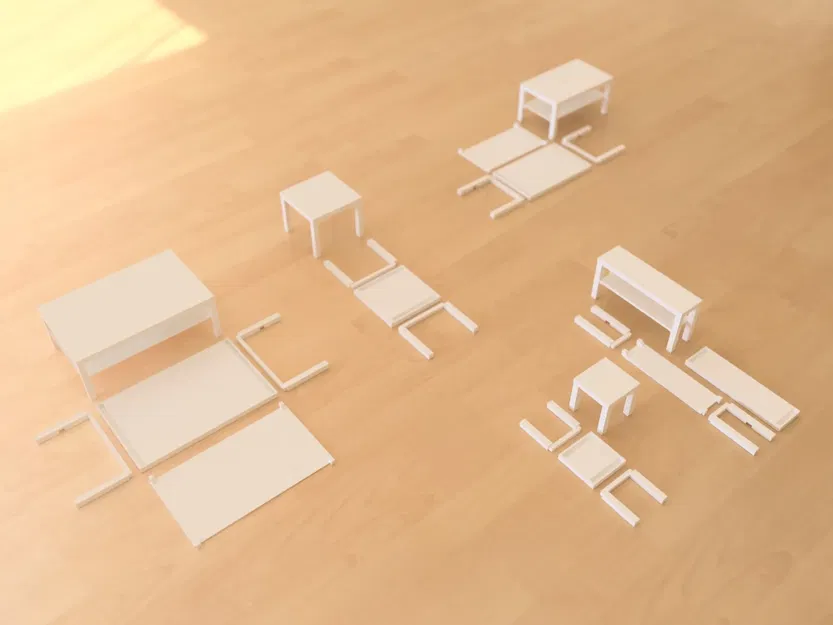 Bộ sưu tập IKEA LACK tỷ lệ 1/12 - cần lắp ráp - Image 1