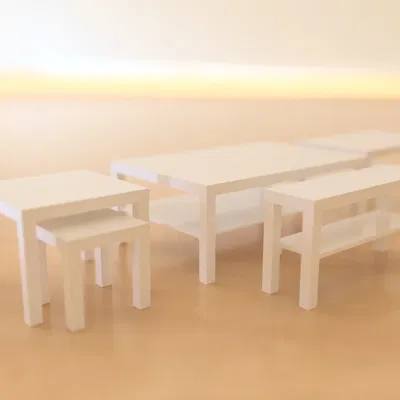 Bộ sưu tập IKEA LACK tỷ lệ 1/12 - cần lắp ráp