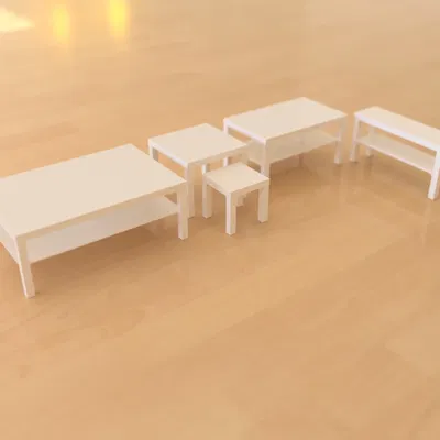 Bộ sưu tập IKEA LACK tỷ lệ 1/12 - cần lắp ráp