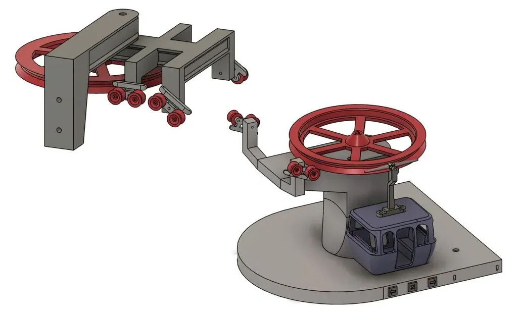Cáp treo "Hawks Lane" với trạm dưới và trên - Image 1