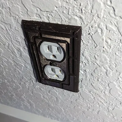 Nắp ổ điện thiết kế hiện đại mô phỏng tường board and b...