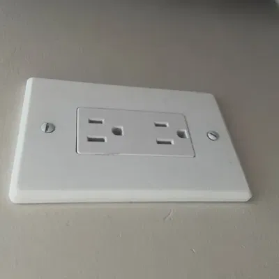 Nắp che ổ cắm hình chữ nhật cao đơn