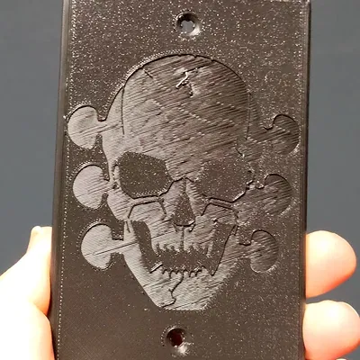 Nắp che ổ cắm hình đầu lâu phong cách guitar