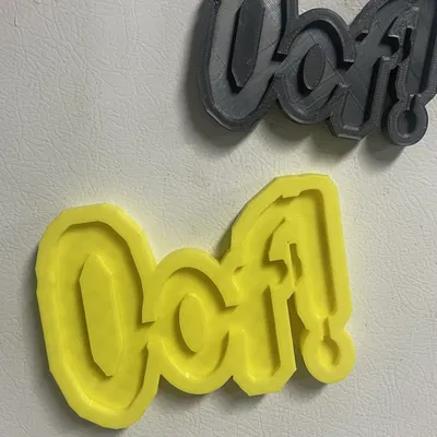 Biển báo Oof hài hước với lỗ gắn nam châm neodymium