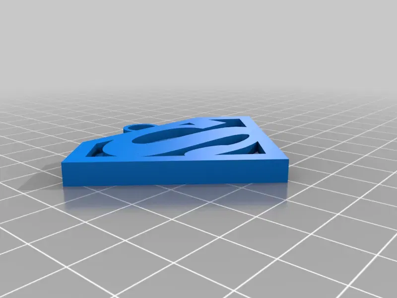 Móc khóa Superman thiết kế bằng Tinkercad - Image 1