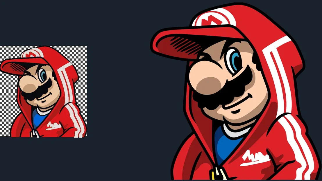 Mario trong áo hoodie nhiều màu sắc của HueForge - Image 1
