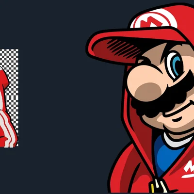 Mario trong áo hoodie nhiều màu sắc của HueForge