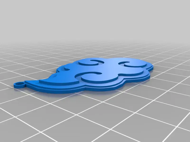 Móc khóa logo Naruto: Akatsuki độc đáo từ Tinkercad - Image 1