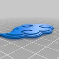 Móc khóa logo Naruto: Akatsuki độc đáo từ Tinkercad - Thumbnail 1
