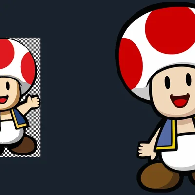 Nhân vật Toad vẫy tay nhiều màu sắc từ HueForge