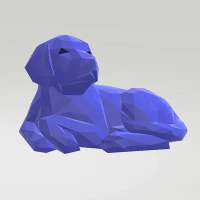 Chó thấp poly trang trí cho người yêu thú cưng