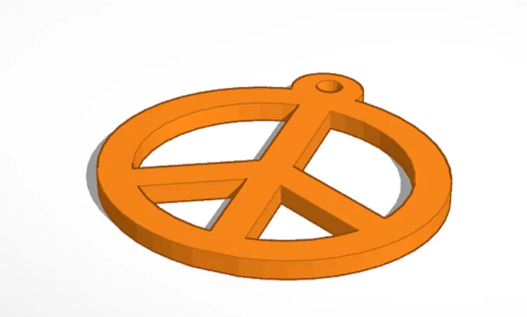 Khóa chìa hình biểu tượng hòa bình - Image 1