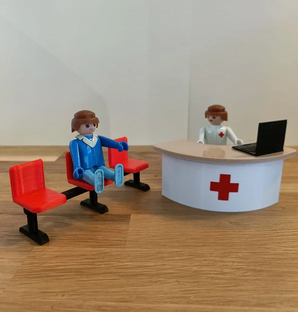 Nội thất bệnh viện cho nhà búp bê Playmobil - Image 1