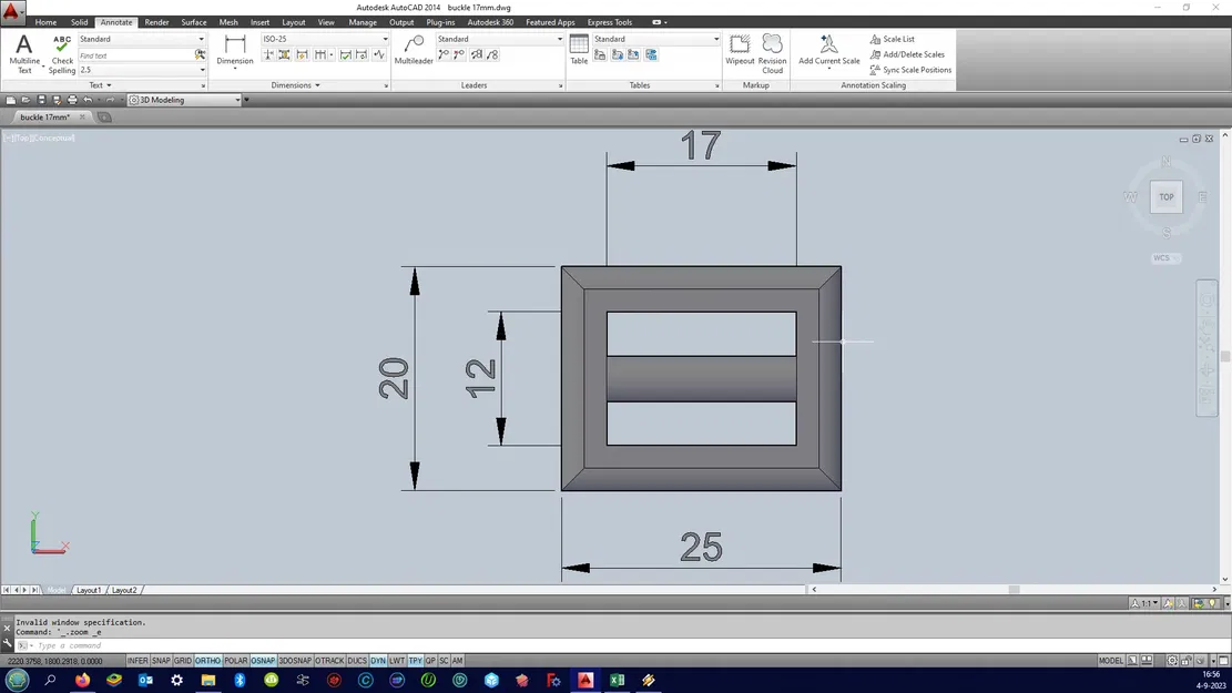 Khóa nhỏ 17mm với kích thước 25x20 mm - Image 1