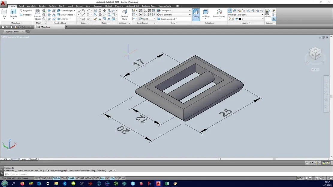 Khóa nhỏ 17mm với kích thước 25x20 mm - Image 2