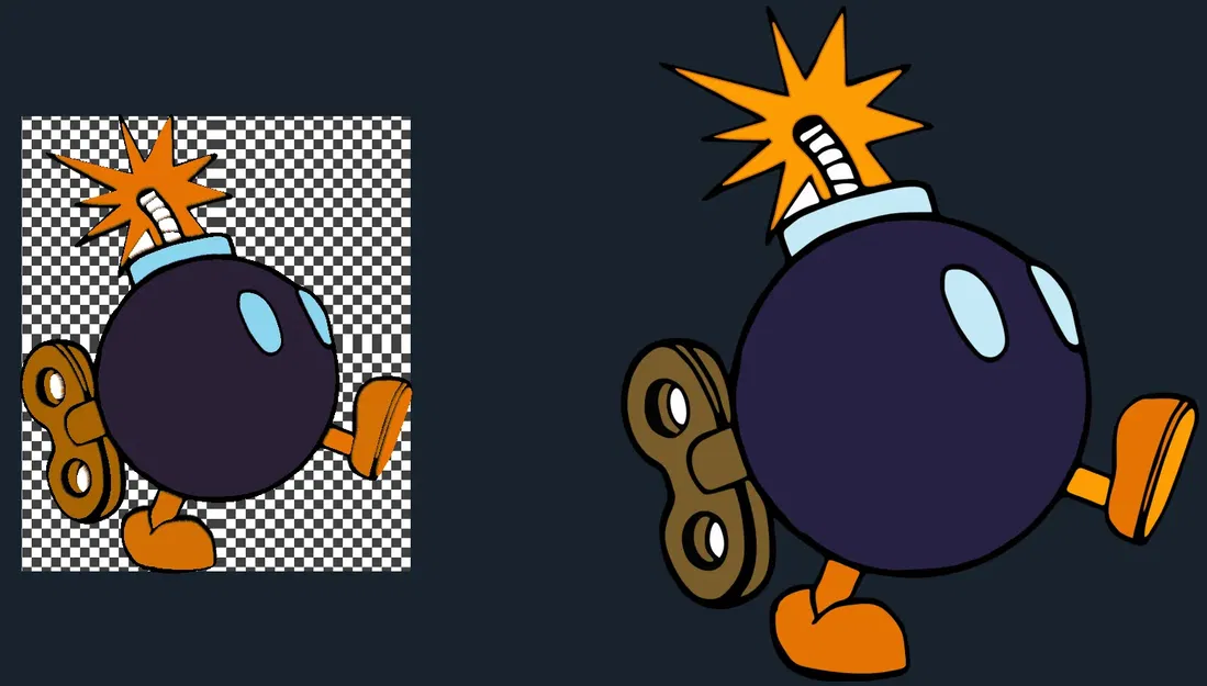 Bob-omb phong cách HueForge với màu sắc sáng tạo - Image 1