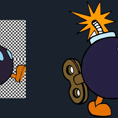 Bob-omb phong cách HueForge với màu sắc sáng tạo