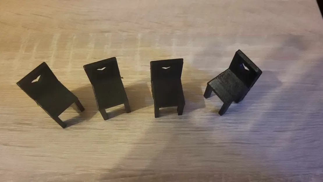 Bộ bàn ghế cho ngôi nhà búp bê bằng nhựa PLA - Image 2