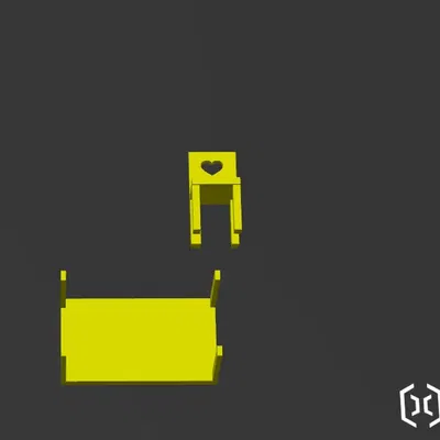 Bộ bàn ghế cho ngôi nhà búp bê bằng nhựa PLA