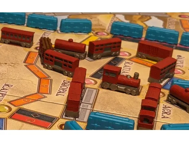 Bộ tàu hỏa cho trò chơi Ticket To Ride - Image 1