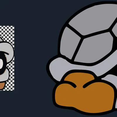 Koopa Đá HueForge trong phong cách nghệ thuật filament