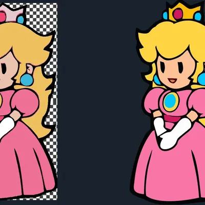 Nàng công chúa Peach trong nghệ thuật filaments HueForge