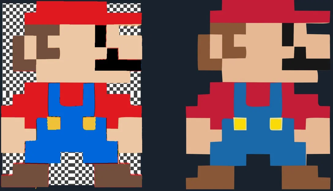 Nhân vật Mario 8 Bit được vẽ bằng filament HueForge - Image 1