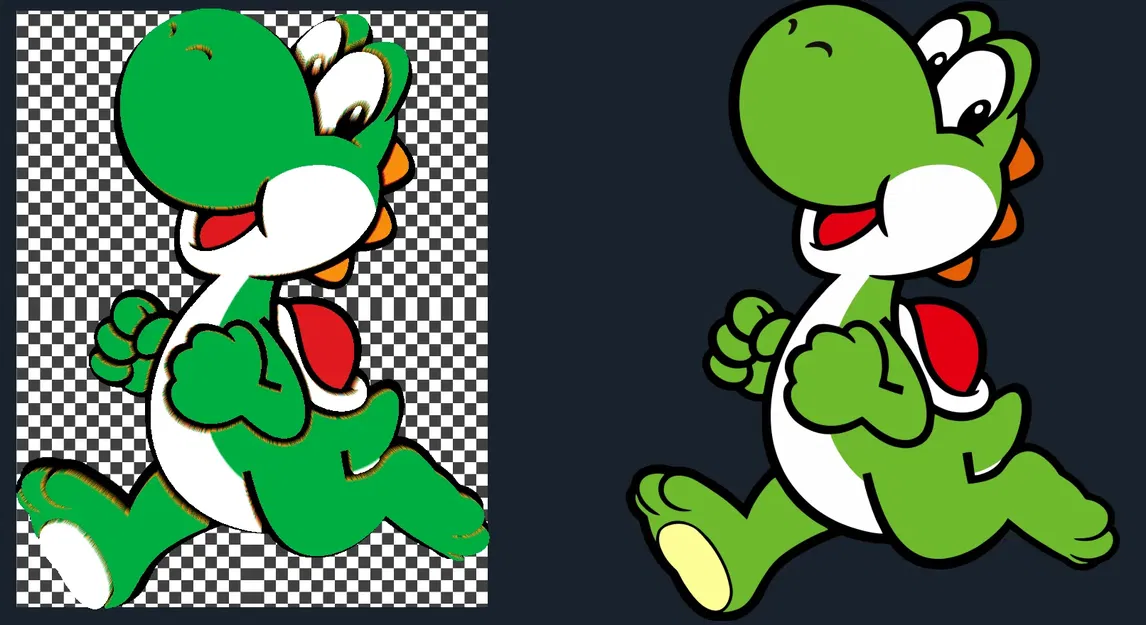 Chạy Yoshi trong phong cách tranh filament của HueForge - Image 1