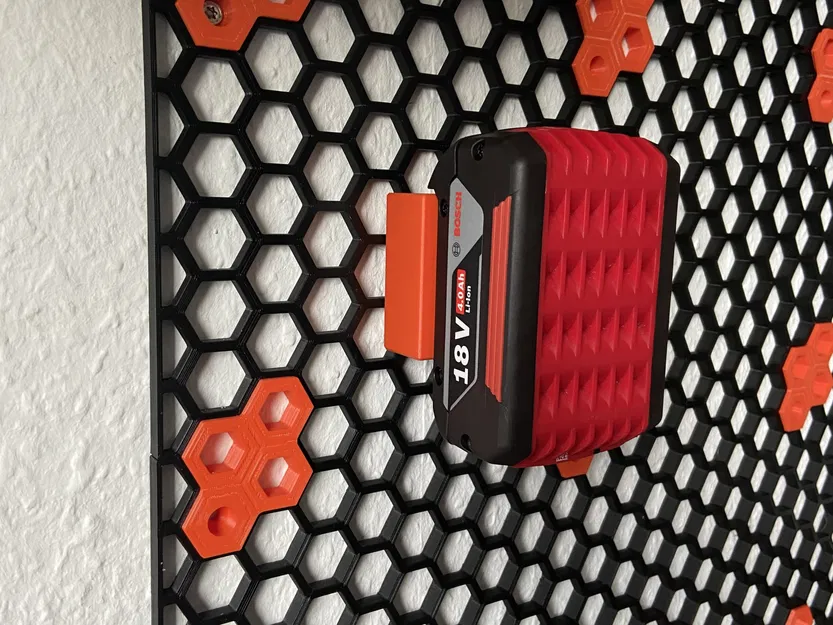 Giá đỡ pin chuyên nghiệp Bosch 18v cho tường tổ ong - Image 2