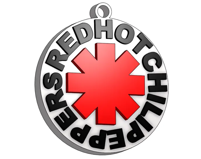 Móc khóa 3D hình biểu tượng ban nhạc Red Hot Chili Peppers - Image 1