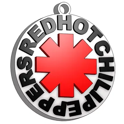 Móc khóa 3D hình biểu tượng ban nhạc Red Hot Chili Peppers