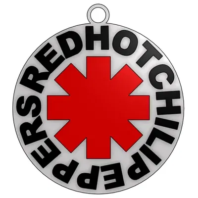 Móc khóa 3D hình biểu tượng ban nhạc Red Hot Chili Peppers