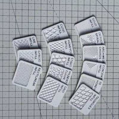 Mẫu infill cho máy in 3D với các loại infill Prusa Slicer