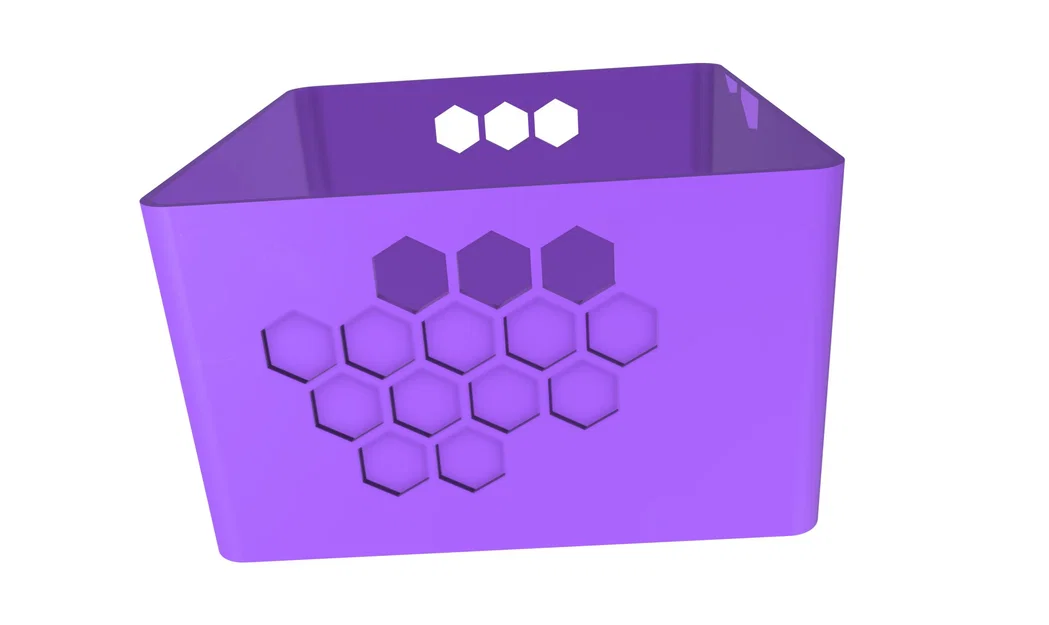 Hộp trang trí họa tiết lục giác 20x20cm - Image 2