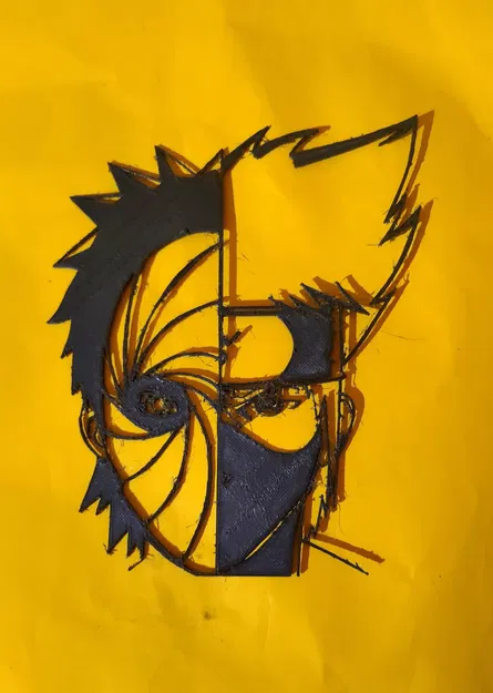 Nghệ thuật tường Naruto Obito/Kakashi phong cách anime - Image 1