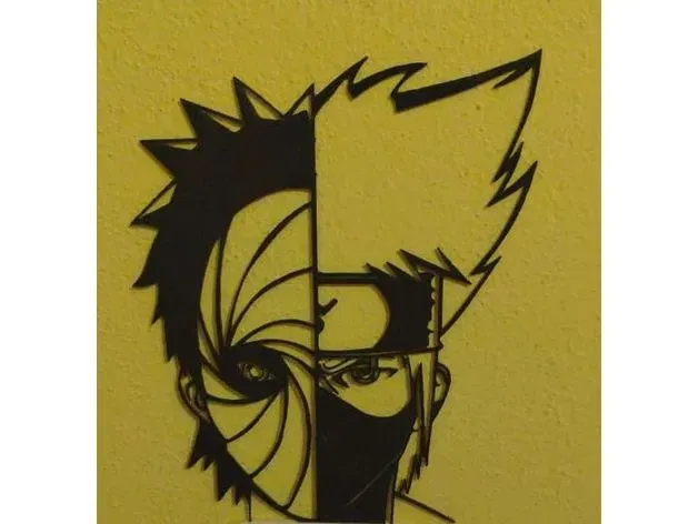 Nghệ thuật tường Naruto Obito/Kakashi phong cách anime - Image 2