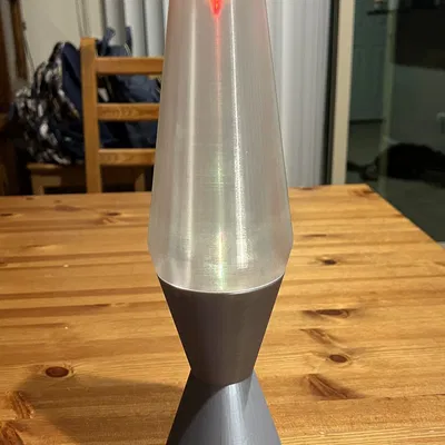 Đèn lava kiểu retro với nến tealight