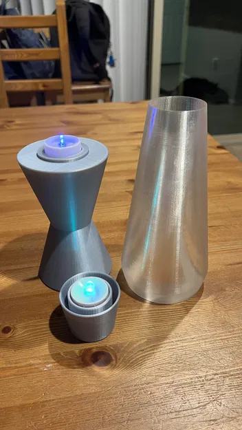 Đèn lava kiểu retro với nến tealight - Image 5