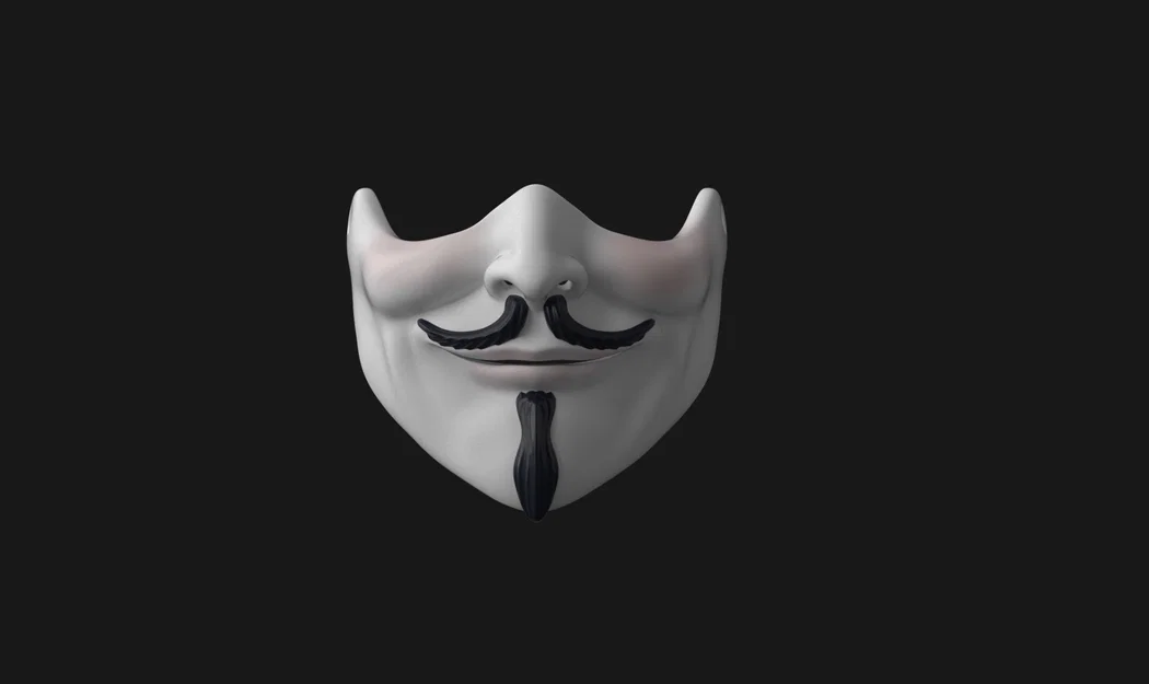 Mặt nạ nửa Guy Fawkes độc đáo cho cosplay - Image 1