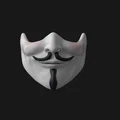 Mặt nạ nửa Guy Fawkes độc đáo cho cosplay - Thumbnail 1