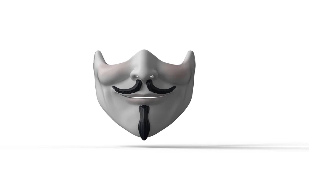 Mặt nạ nửa Guy Fawkes độc đáo cho cosplay - Image 2