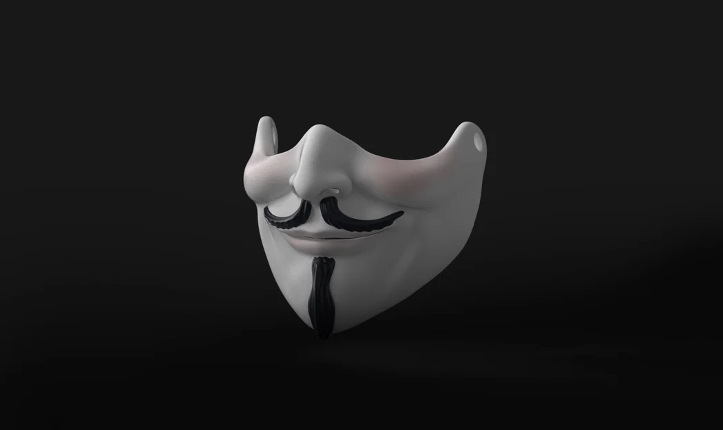 Mặt nạ nửa Guy Fawkes độc đáo cho cosplay - Image 4