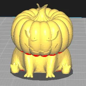 Nhân vật ếch Fred đội bí ngô dễ thương