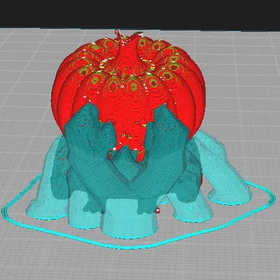 Nhân vật ếch Fred đội bí ngô dễ thương