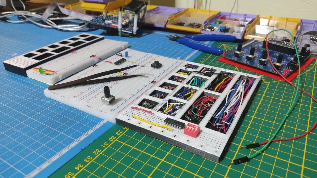 Khay chứa dây dẫn theo kích thước cho bảng mạch breadboard - Image 1