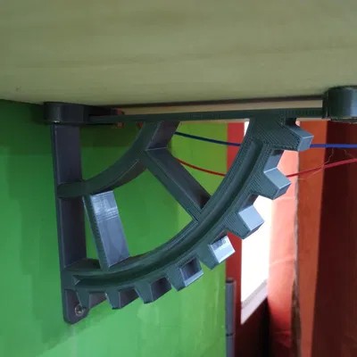 Giá đỡ kệ phong cách steampunk hình bánh răng hỏng