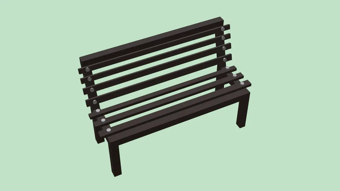 Ghế băng trong vườn cho ngôi nhà búp bê - Image 1