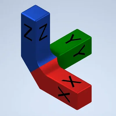 Trục tọa độ XYZ cho mô hình 3D học tập